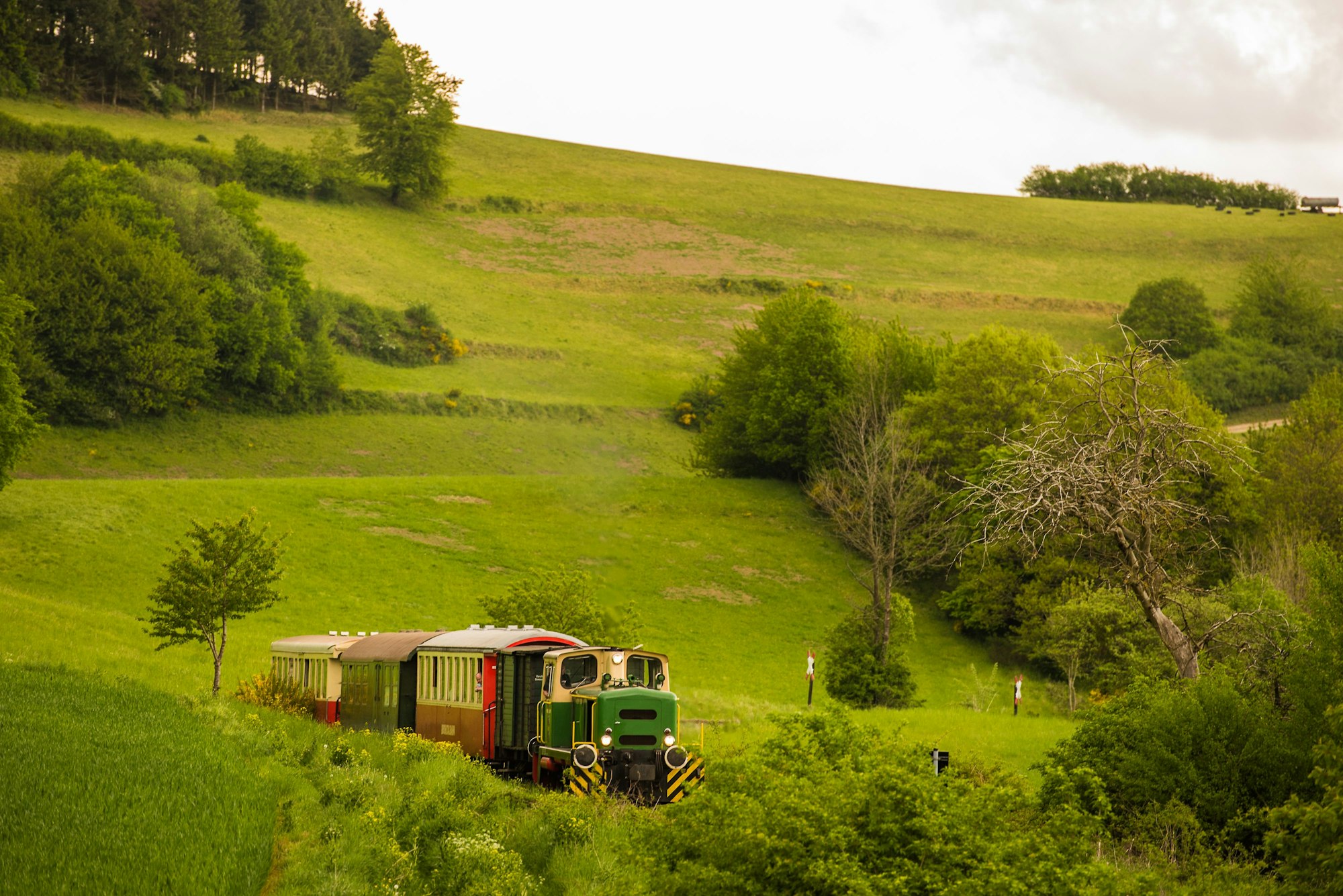 The nostalgic Train Brohltalbahn / Vulkan-Express in the Eifel in Germany