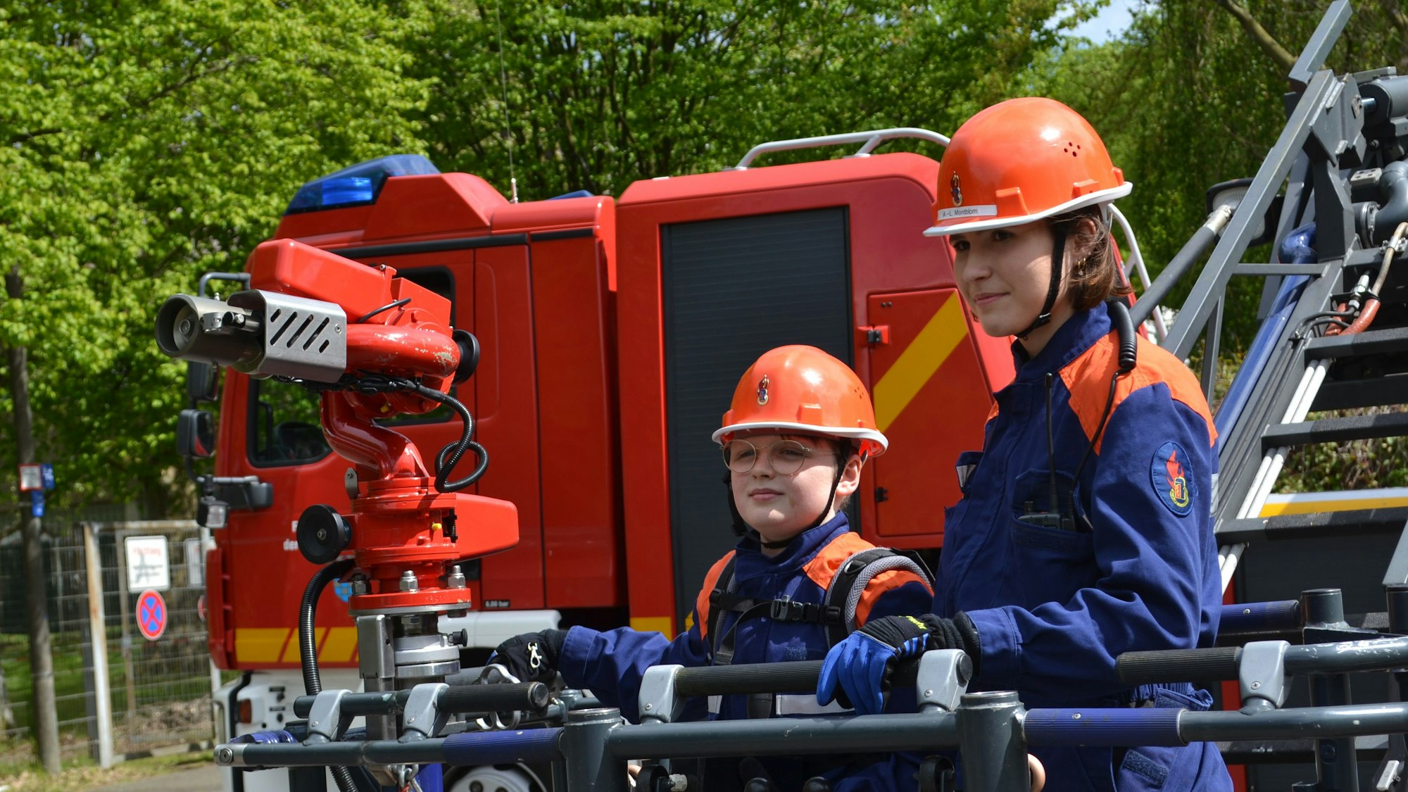 Auch der Leiterwagen kam zum Einsatz.