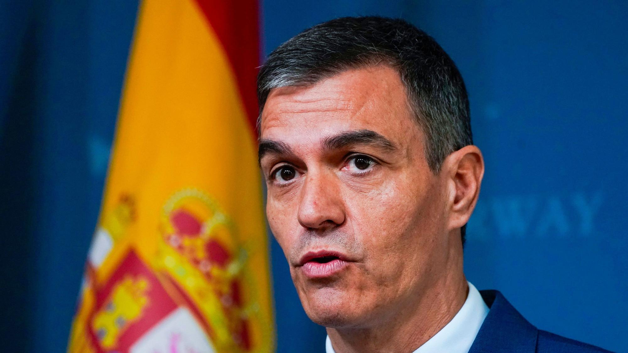 Zu sehen ist Pedro Sánchez, Ministerpräsident von Spanien.
