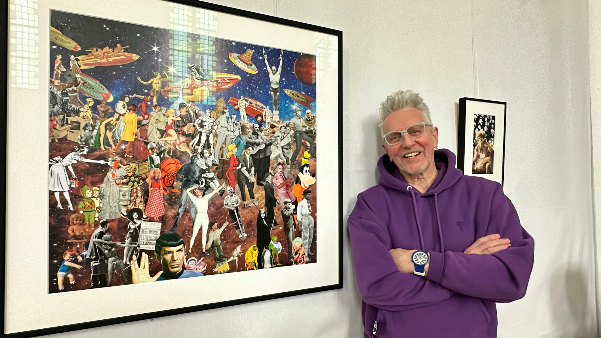 Brian Wilkins erschafft surreale Parallelwelten mit Collagen, die in der Kulturkirchen in Rondorf ausgestellt sind.