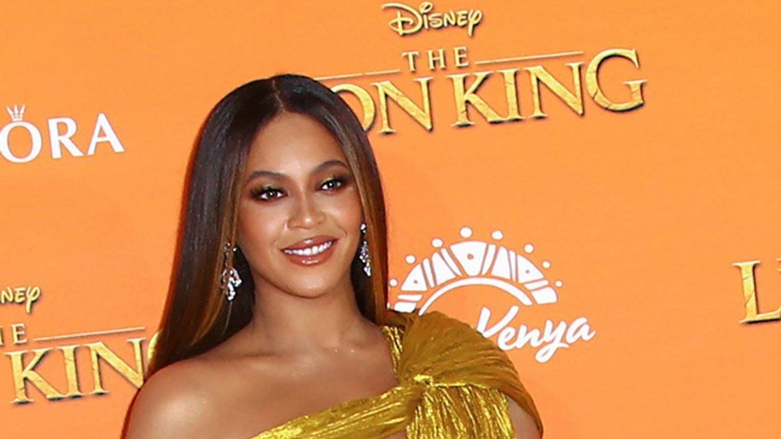 Sängerin Beyoncé bei der Europa-Premiere von „König der Löwen“ im Leicester Sqaure.