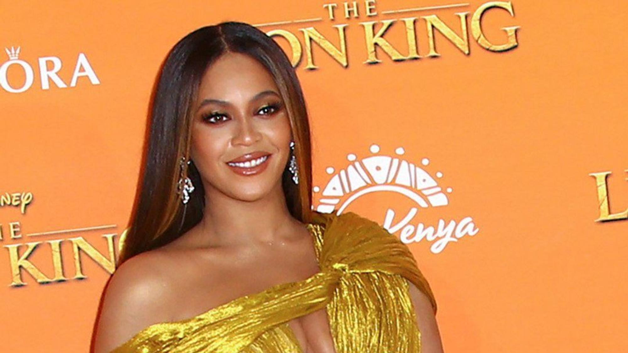 Sängerin Beyoncé bei der Europa-Premiere von „König der Löwen“ im Leicester Sqaure.