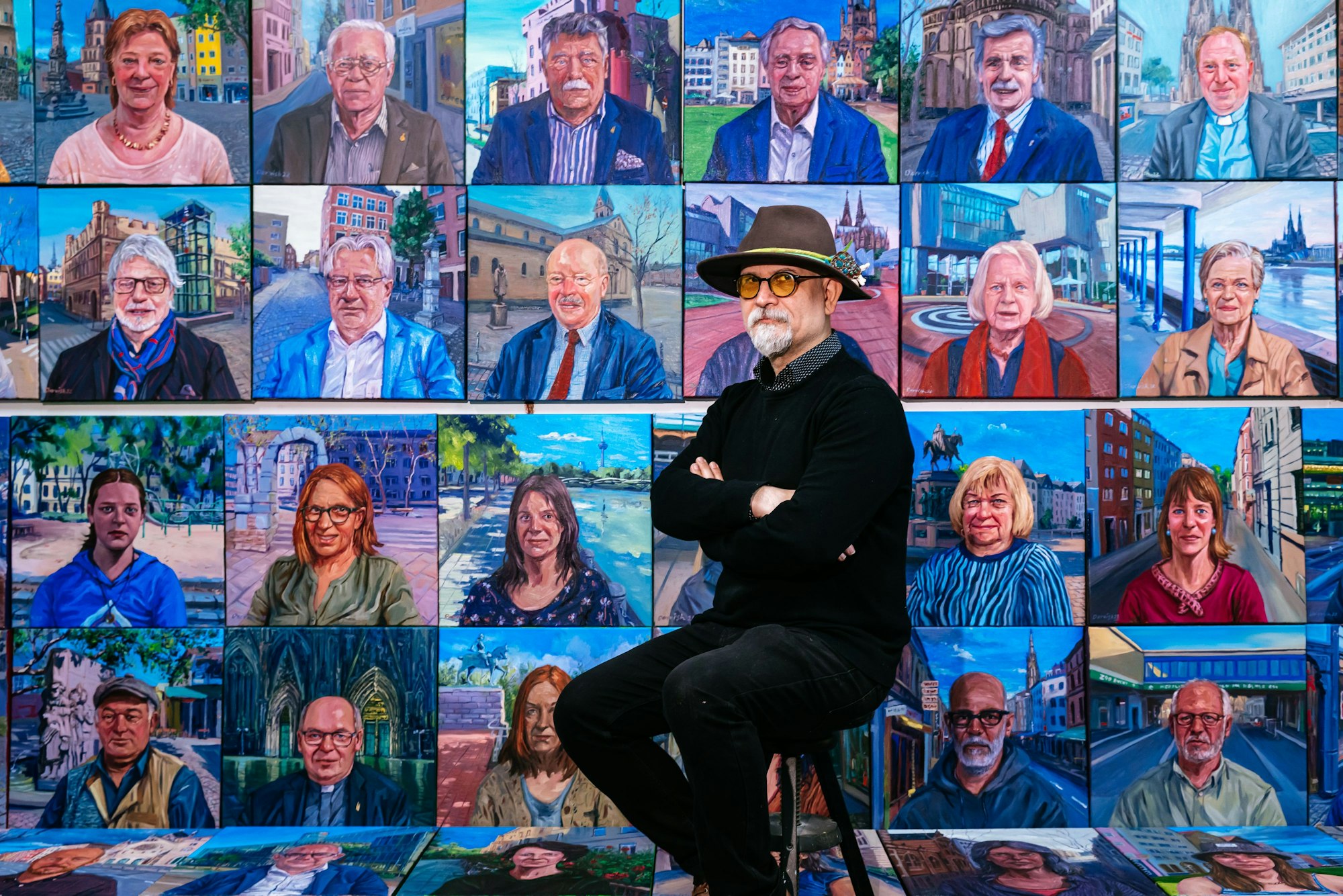 Künstler Alireza Darvish in seiner Galerie