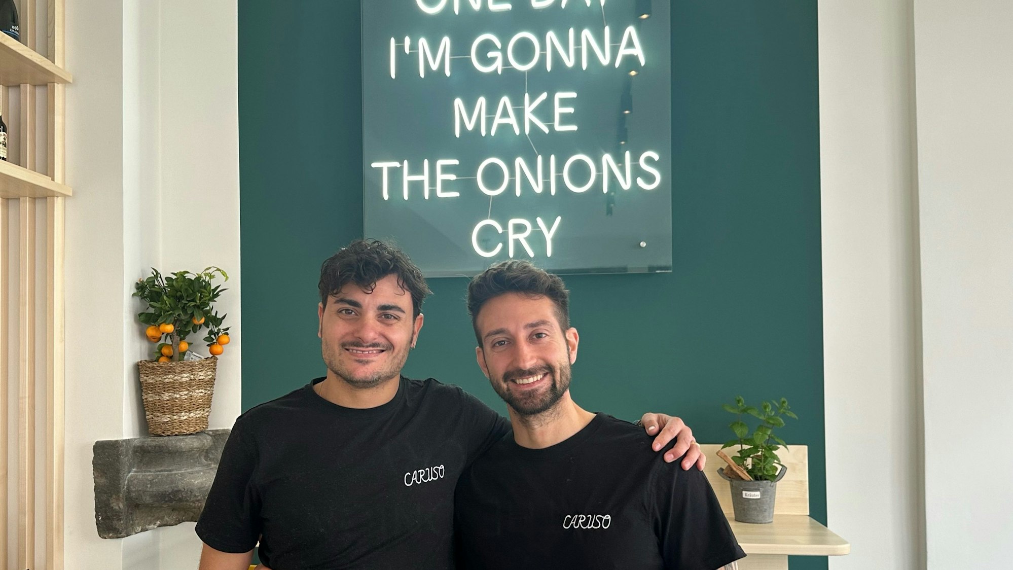 Marcello Caruso und Emanuele Barbaro in der Caruso Focaccia Bar.