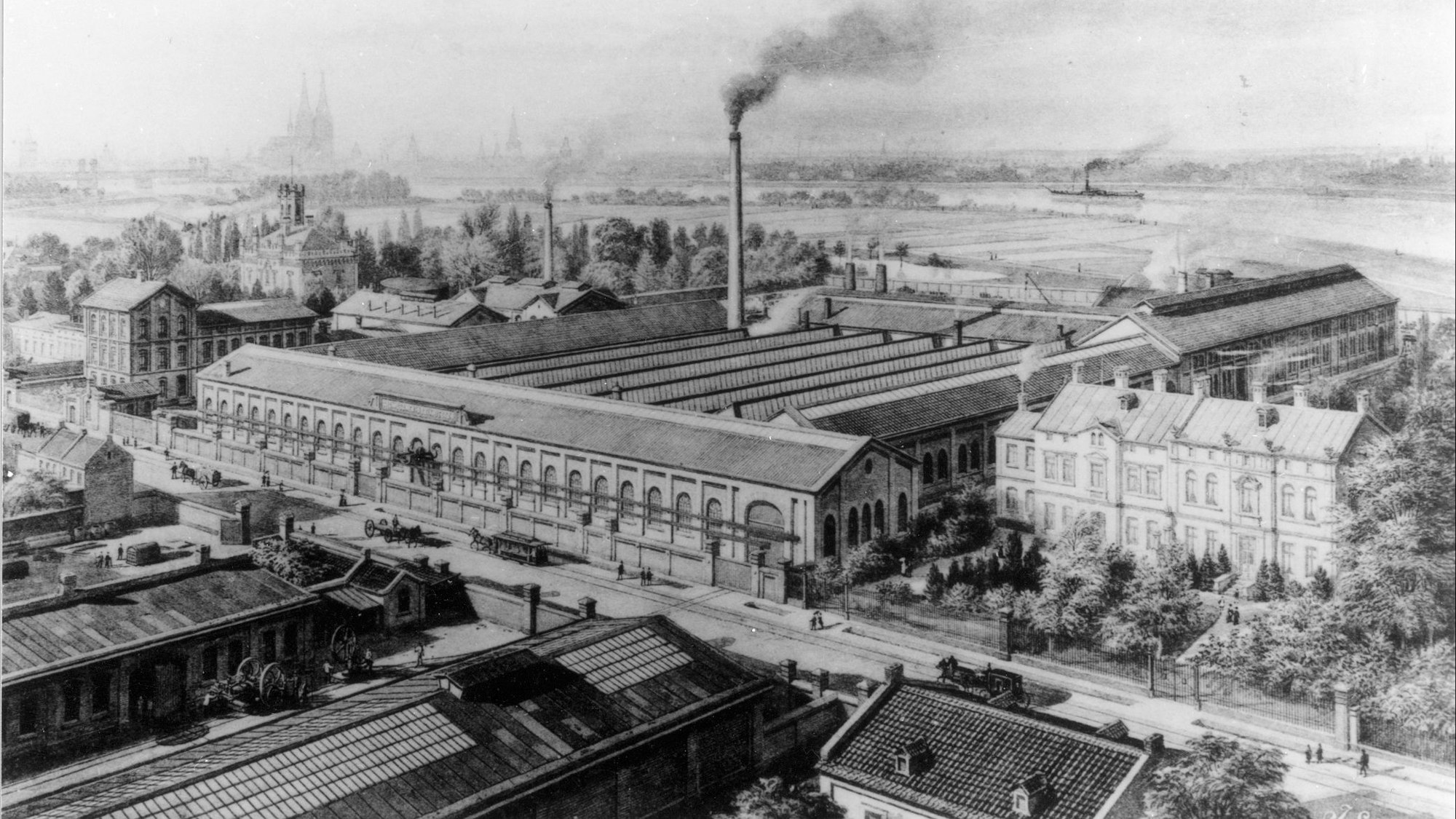 In der Altstadt wurde es Deutz zu eng. Das Unternehmen wechselte auf die rechte Rhein-Seite.