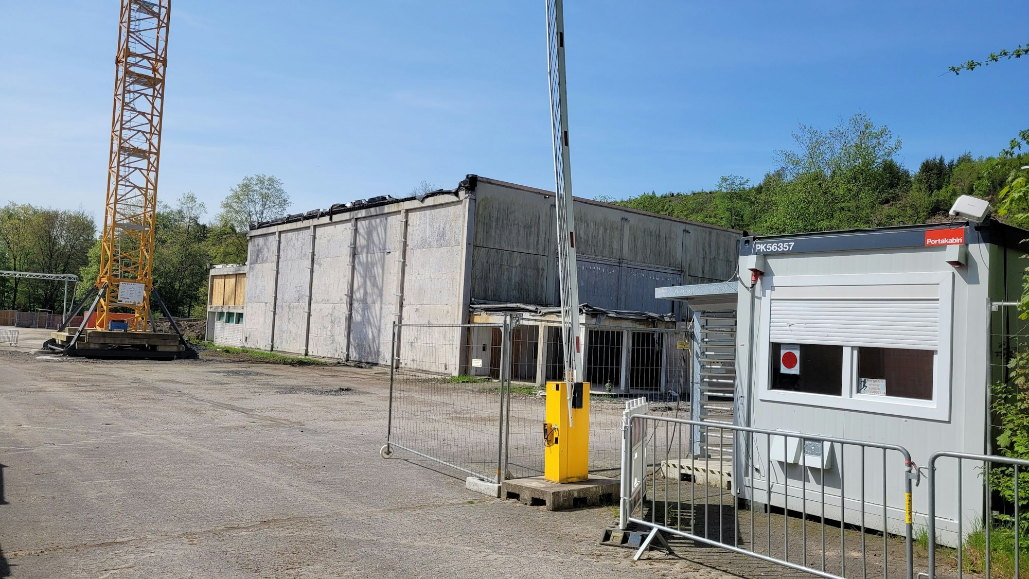 Das Foto zeigt die Baustelle am Schulzentrum Kürten