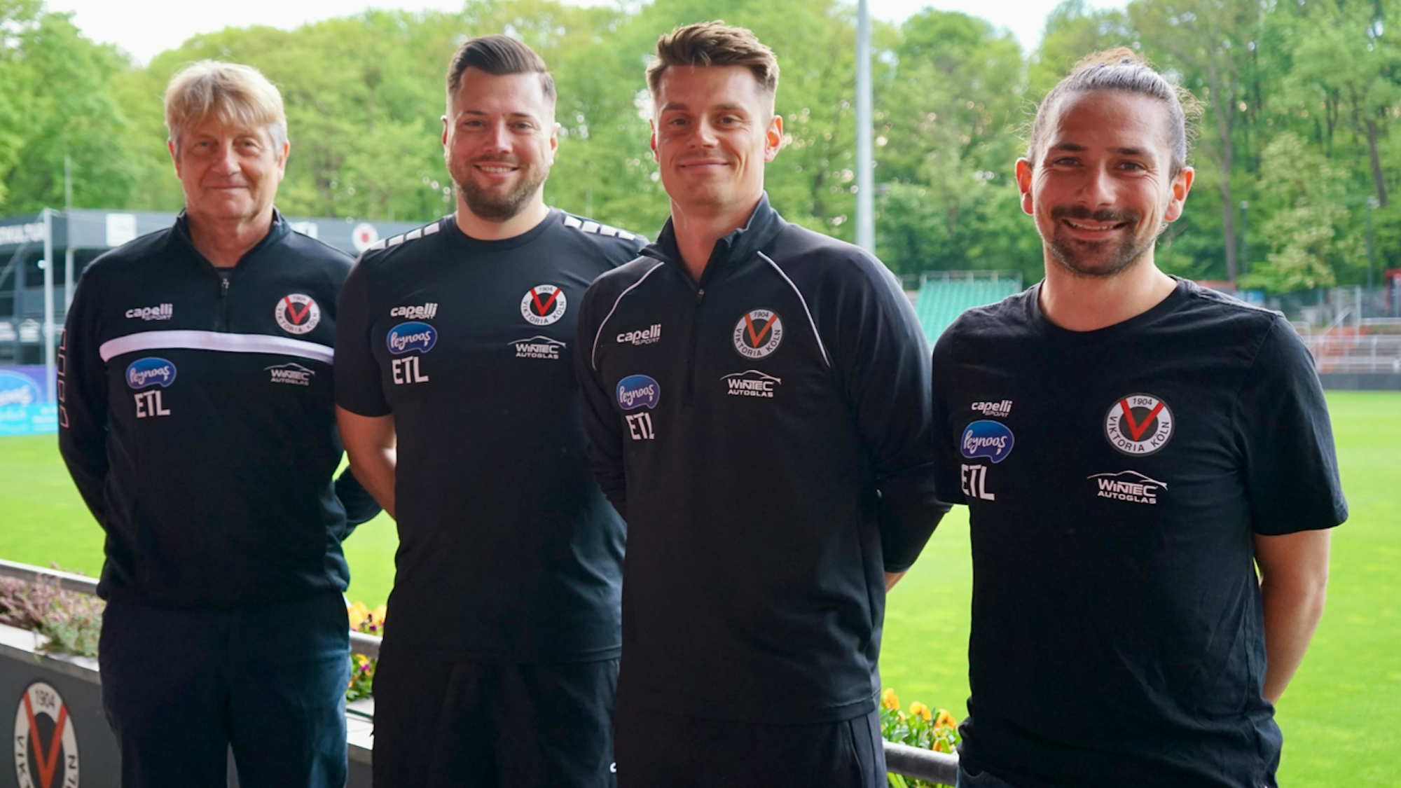 Pietro Schiavo (rechts) wird neuer U-19-Coach der Viktoria. Dominik Idel (2. v. rechts) übernimmt die U17. Pietro Schiavo (rechts) wird neuer U-19-Coach der Viktoria. Dominik Idel (2. v. rechts) übernimmt die U17.