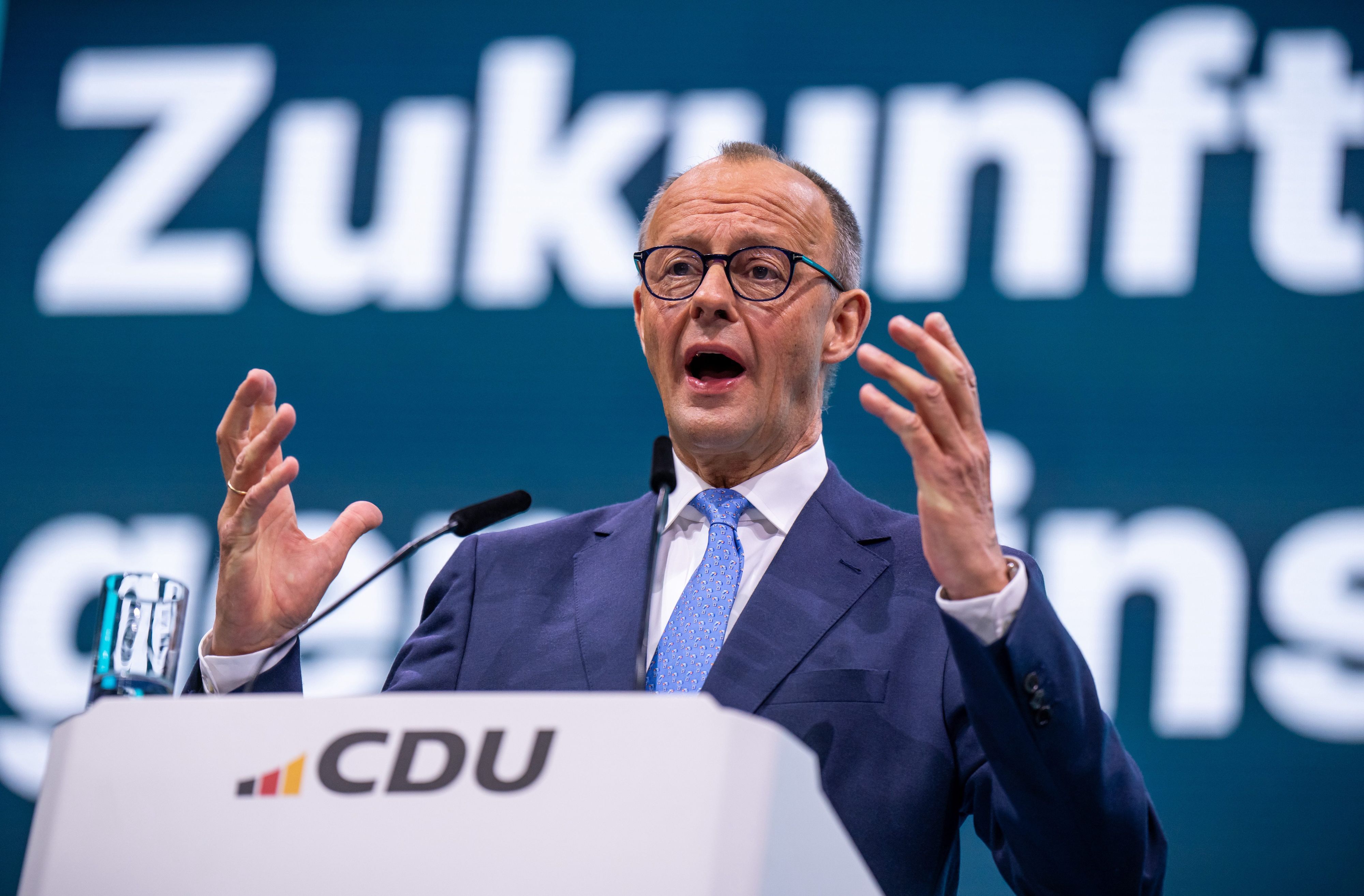 Friedrich Merz, CDU Bundesvorsitzender, spricht beim CDU-Bundesparteitag.
