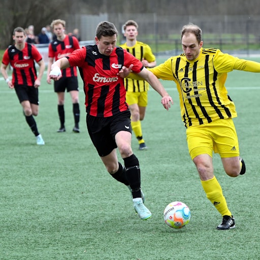 12.03.2023, Fussball-DJK Südwest Köln-Schlebusch ii
links: Hendrik Graf (Südwest Köln)
Foto: Uli Herhaus