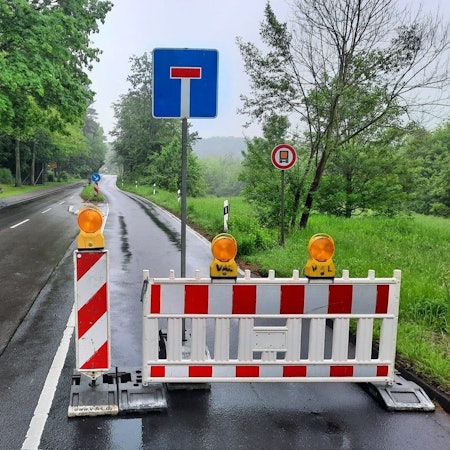 Die L 268 bei Heisterbacherrott war am Dienstagmorgen gesperrt.