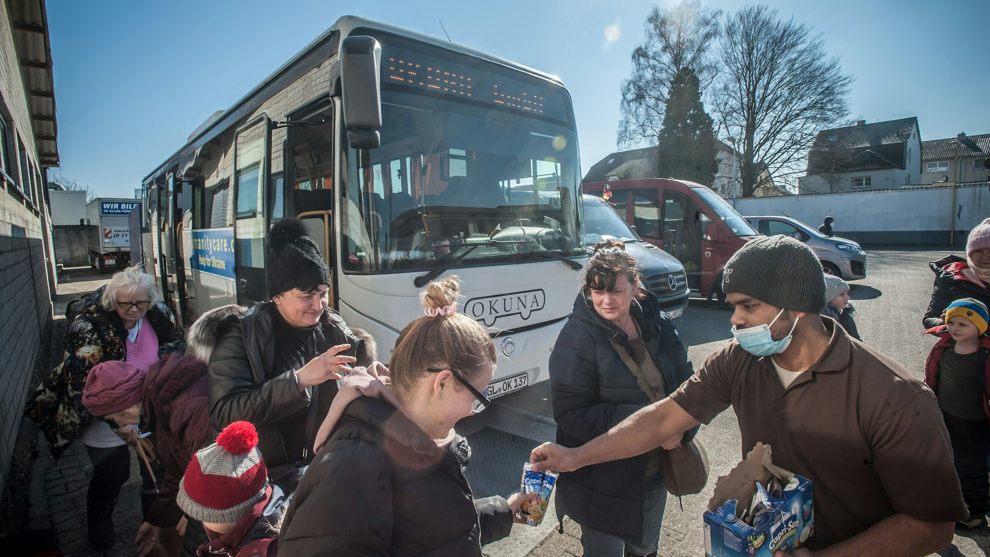 Gelüchtete bei ihrer Akunft vor gut zwei Jahren.