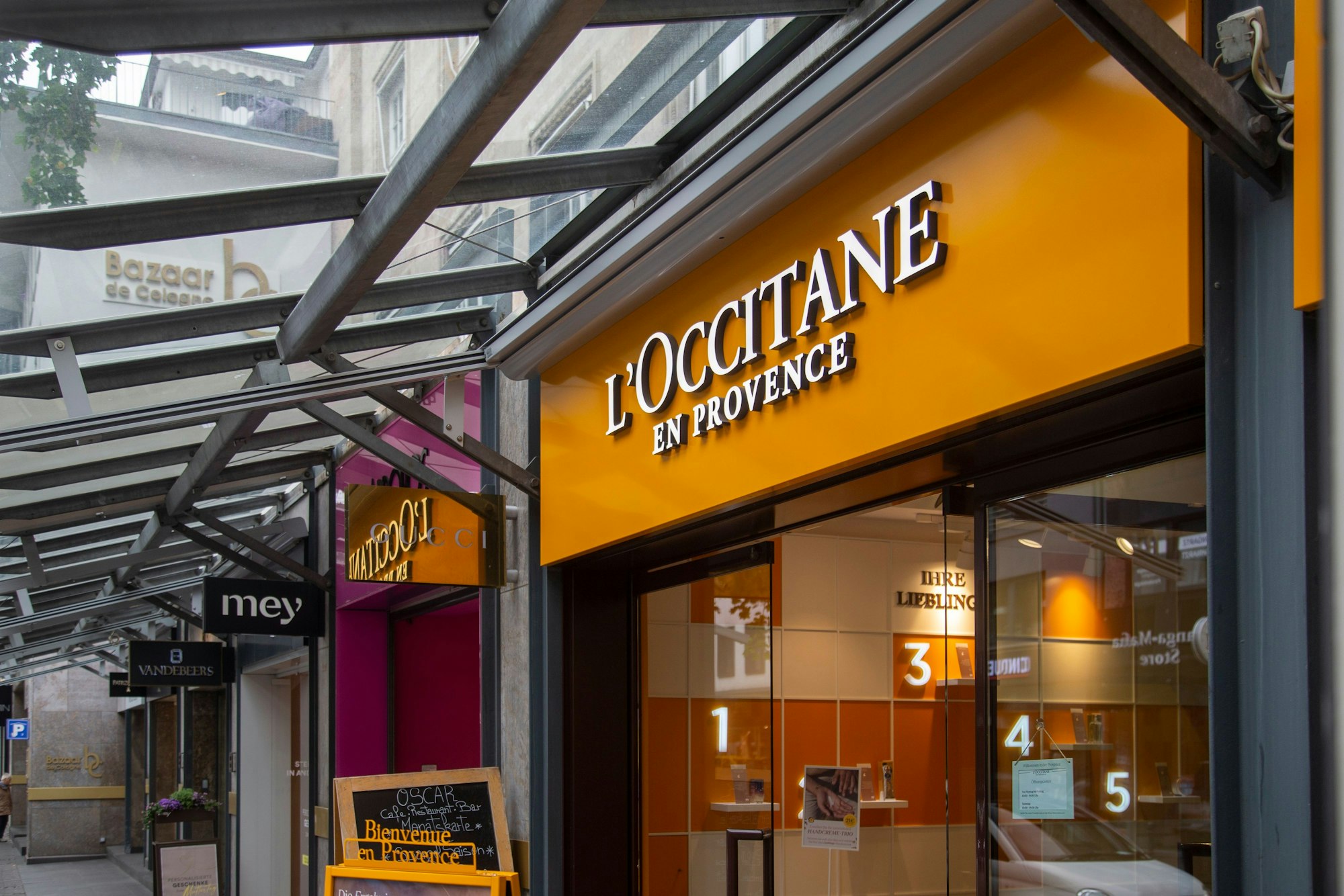 Auch L´Occitane hat eine Filiale auf der Mittelstraße