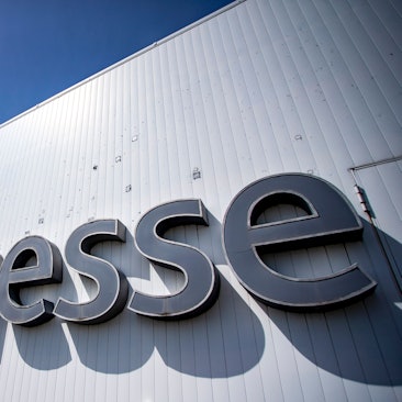 Der Schriftzug der Kölnmesse.