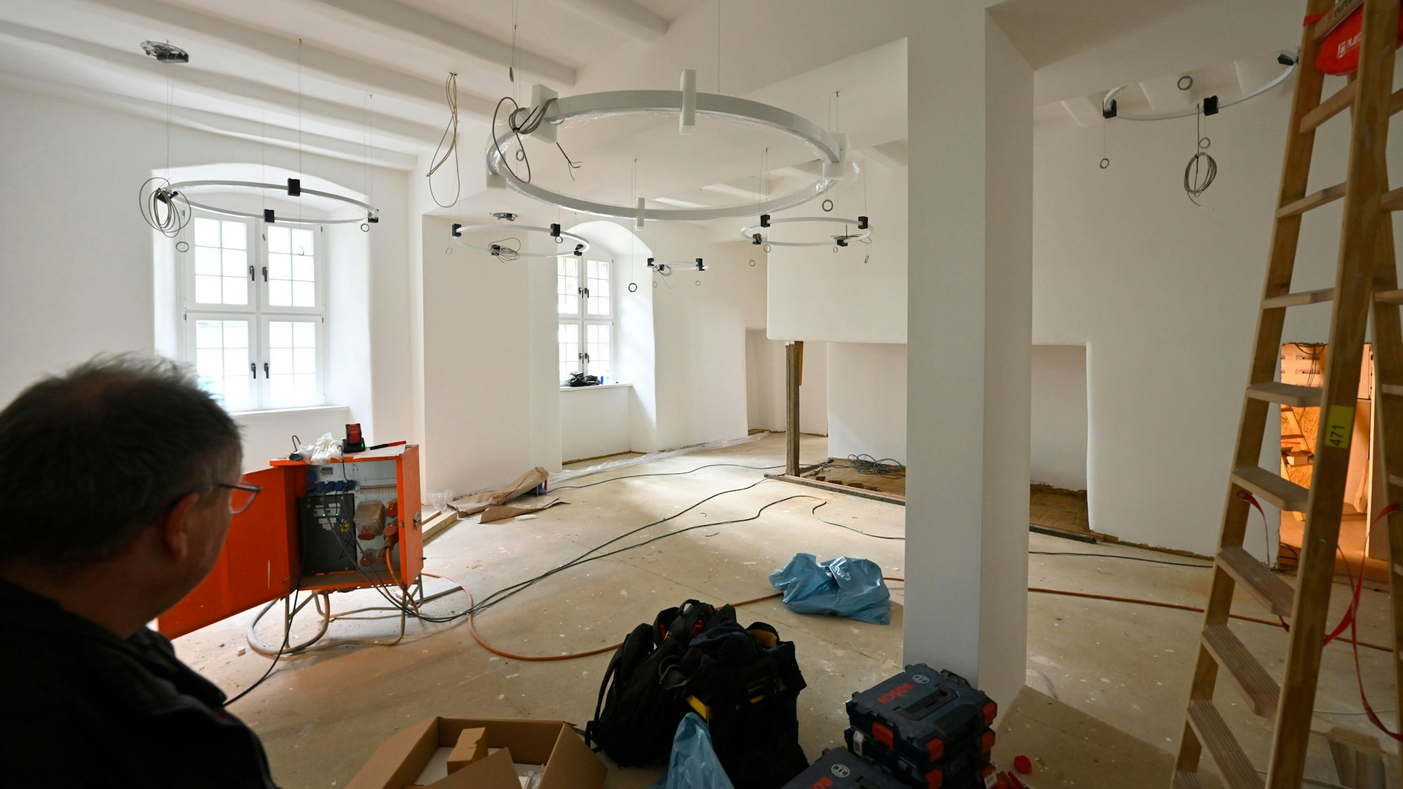 Ein Raum der Vogtei, in dem noch der Fußboden fehlt.