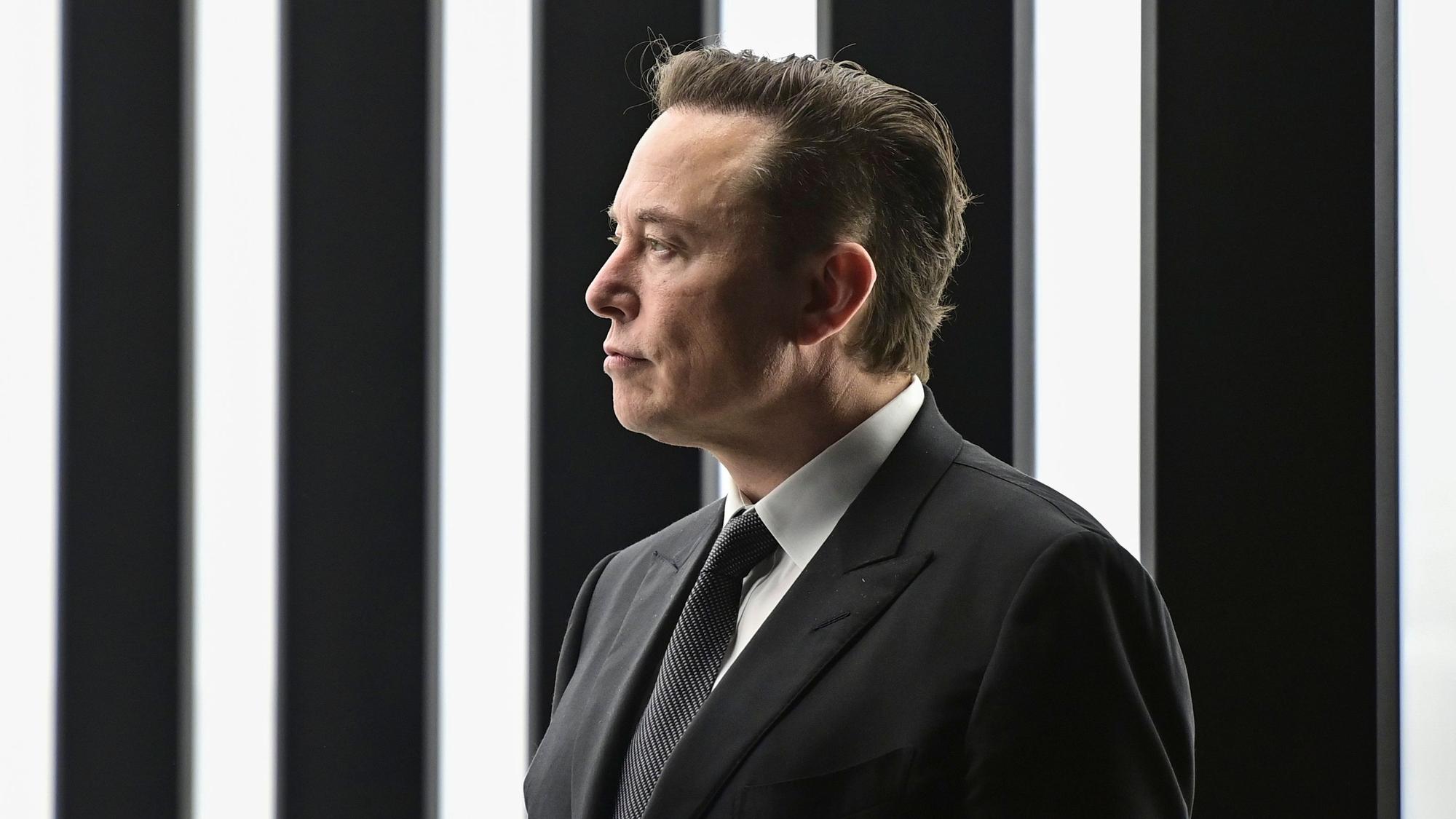 Elon Musk schaut in die Ferne.