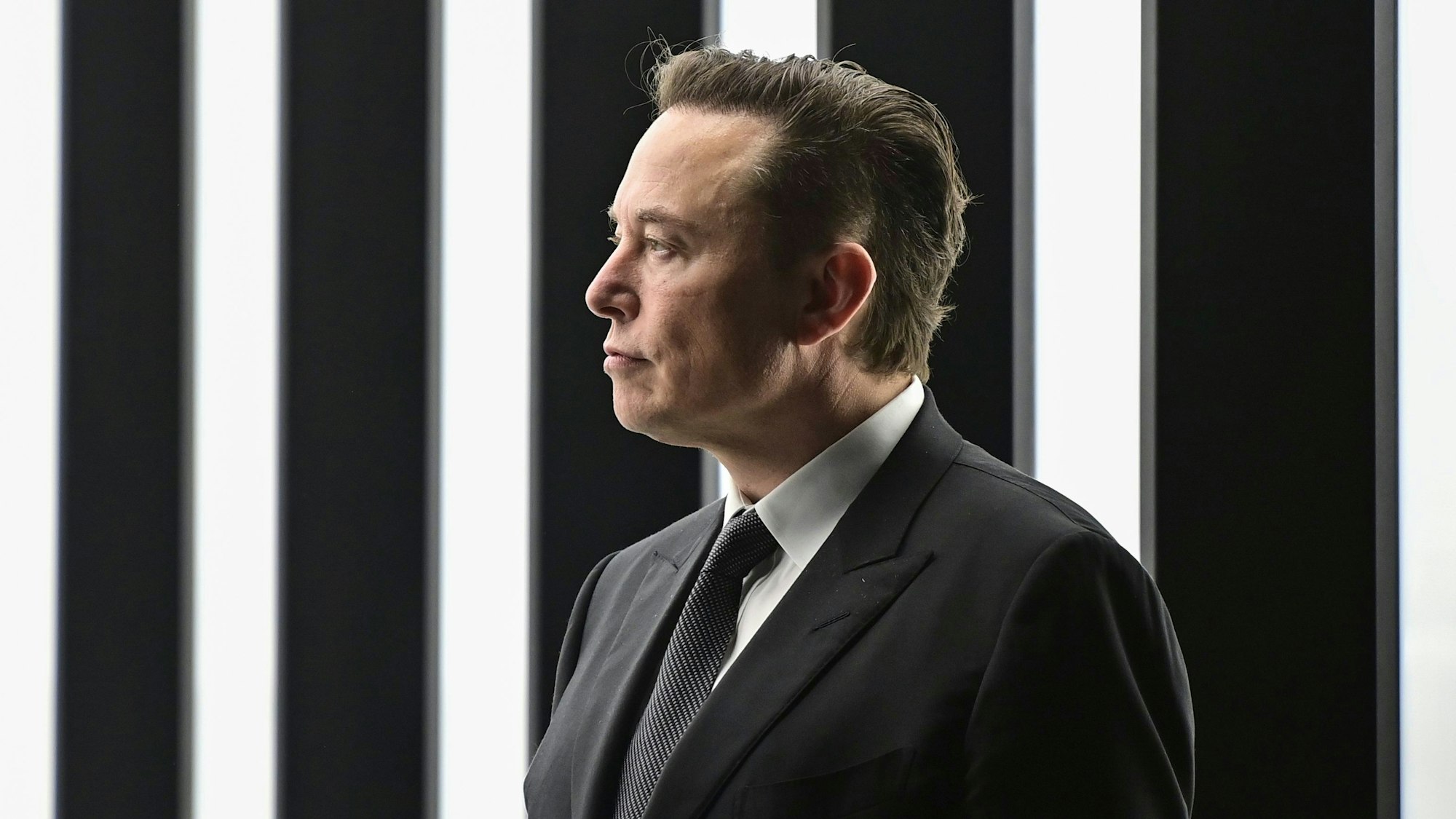 Elon Musk schaut in die Ferne.