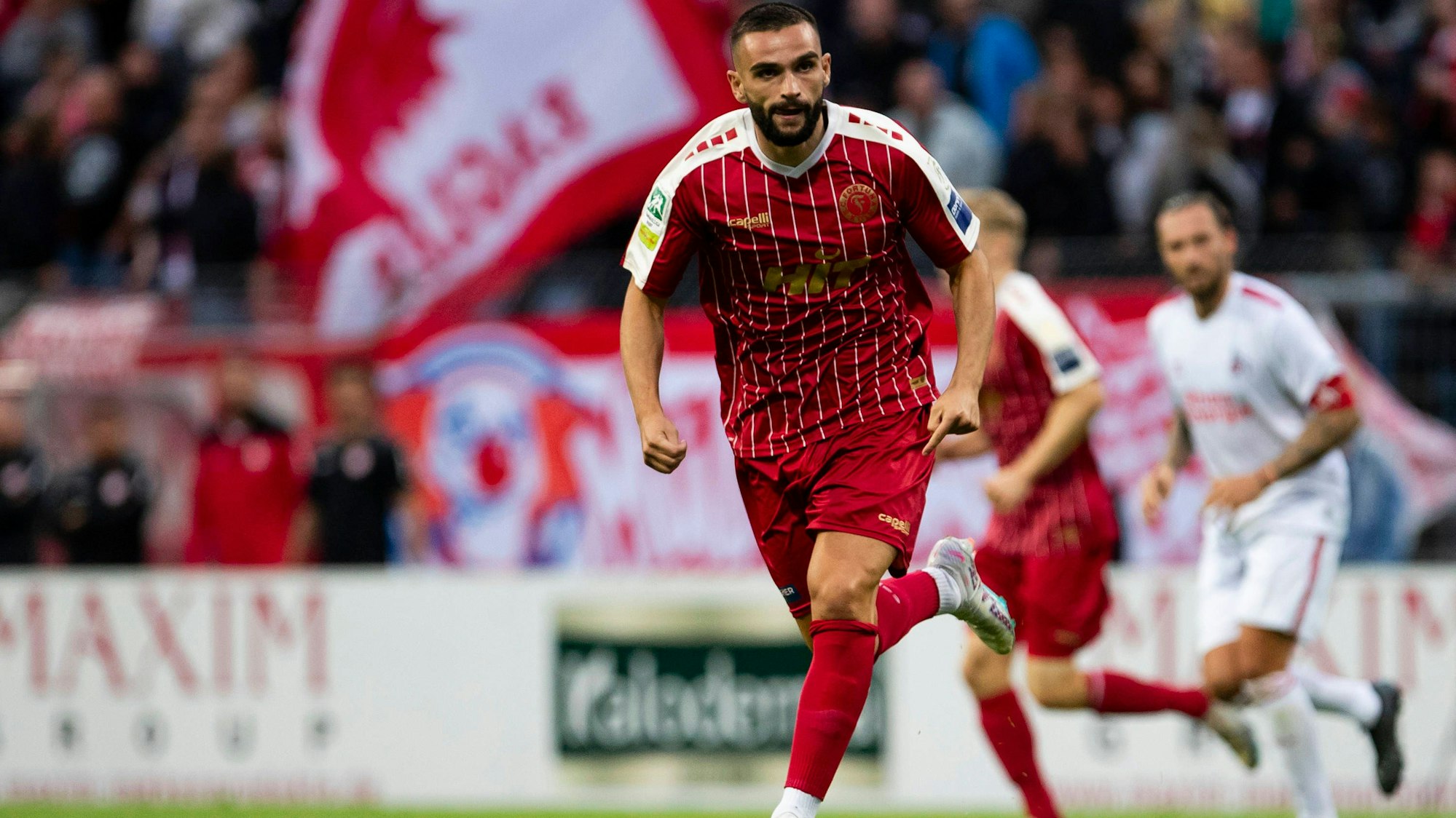 Regionalliga West: SC Fortuna Koeln - 1. FC Koeln U21, U 21 01.08.2023 Leon Demaj Fortuna Koeln, 9, Regionalliga West, 1. Spieltag, SC Fortuna Koeln - 1. FC Koeln U21, am 01.08.2023, Suedstadion, Koeln *** Regionalliga West SC Fortuna Koeln 1 FC Koeln U21, 01 08 2023 Leon Demaj Fortuna Koeln, 9 , Regionalliga West, 1 Matchday, SC Fortuna Koeln 1 FC Koeln U21, on 01 08 2023, Suedstadion, Koeln Copyright: xBEAUTIFULxSPORTS/Meuselx