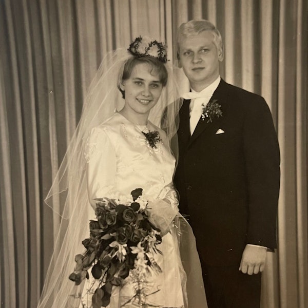 Das Jubiläumspaar Ursula und Jürgen Berger vor 60 Jahren bei ihrer Hochzeit.