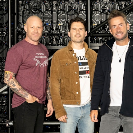 Die vier von Nickelback: Mike Kroeger, Ryan Peake, Chad Kroeger und Daniel Adair.