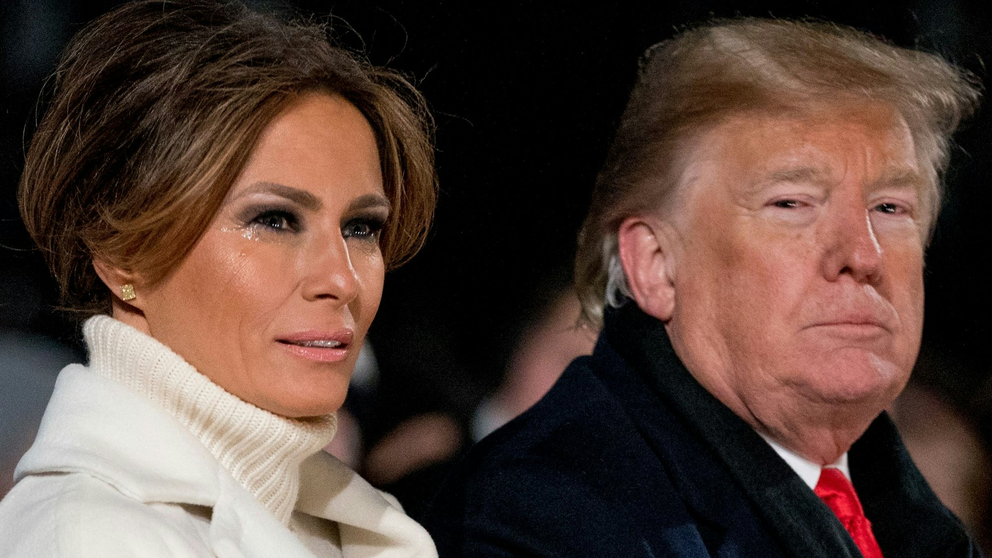 Melania Trump sitzt neben Donald Trump (Archivbild)