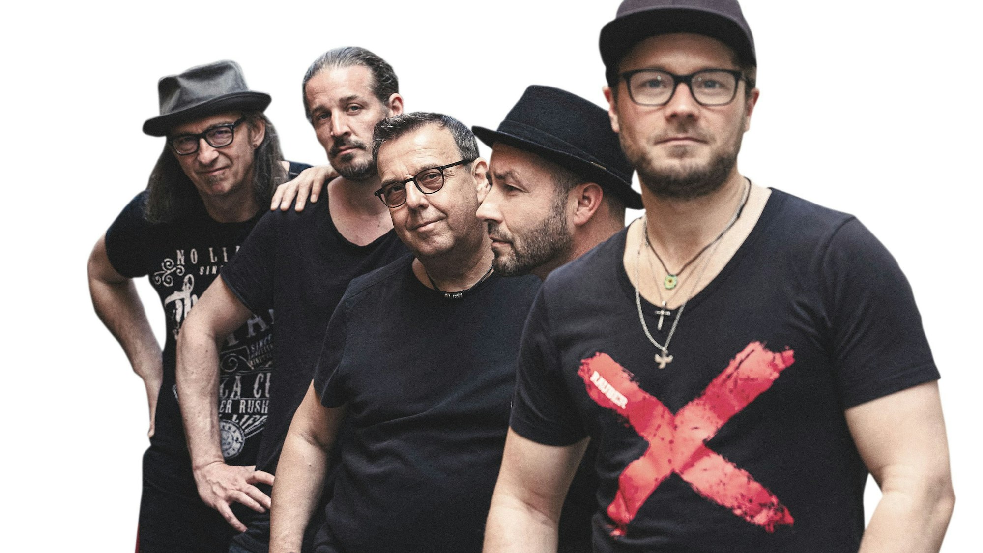 Die Räuber mit Thommy Pieper (v.r.), Sven West, Kurt Feller, Martin Zänder und Andreas Dorn.