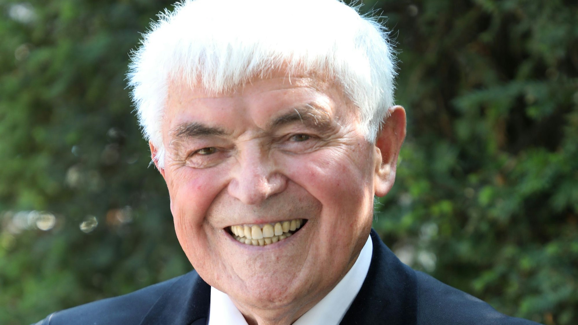 Siegfried Raimann im Rock eines Steigers.