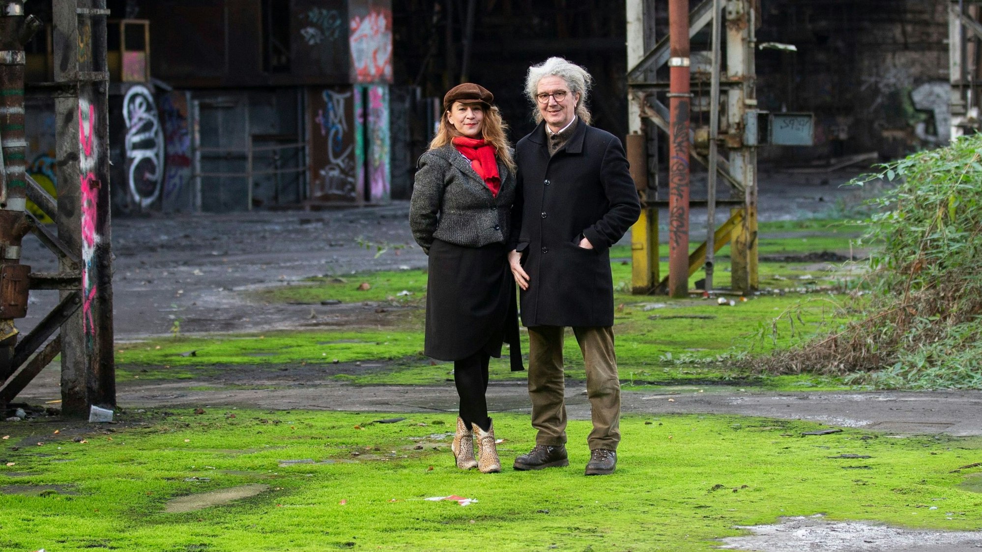 Sie waren elf Jahre lang bis 2021 auf dem ehemaligen KHD-Areal künstlerisch aktiv: Anja Kolacek und Marc Leßle von „Raum 13“.