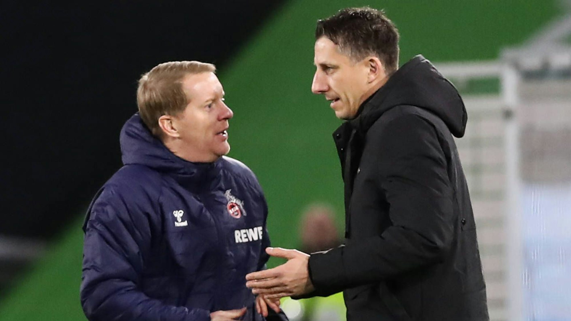 Die Zeichen stehen auf Abschied: Geschäftsführer Christian Keller (r.) und Trainer Timo Schultz.