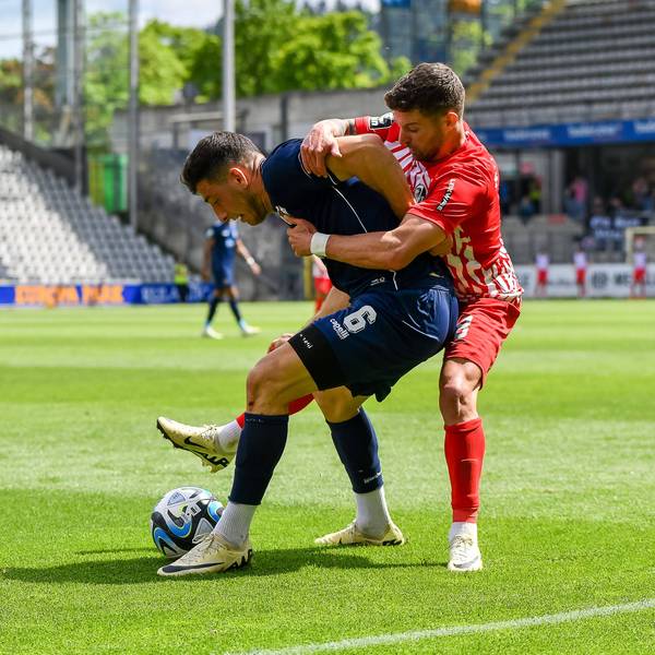 Stefano Russo FC Viktoria Koeln, 06 und Patrick Lienhard SC Freiburg II, 08 im Duell um den Ball. GER, SC Freiburg II - FC Viktoria Koeln, Fussball, 3. Liga, 38. Spieltag, Saison 2023/2024, 18.05.2024 DFB REGULATIONS PROHIBIT ANY USE OF PHOTOGRAPHS AS IMAGE SEQUENCES AND/OR QUASI-VIDEO GER, SC Freiburg II - FC Viktoria Koeln, Fussball, 3. Liga, 38. Spieltag, Saison 2023/2024, 18.05.2024 Freiburg *** Stefano Russo FC Viktoria Koeln, 06 and Patrick Lienhard SC Freiburg II, 08 in a duel for the ball GER, SC Freiburg II FC Viktoria Koeln, Football, 3 League, Matchday 38, Season 2023 2024, 18 05 2024 DFB REGULATIONS PROHIBIT ANY USE OF PHOTOGRAPHS AS IMAGE SEQUENCES AND OR QUASI VIDEO GER, SC Freiburg II FC Viktoria Koeln, Football, 3 League, Matchday 38, Season 2023 2024, 18 05 2024 Freiburg Copyright: xEibner-Pressefoto/ThomasxHessx EP_THS