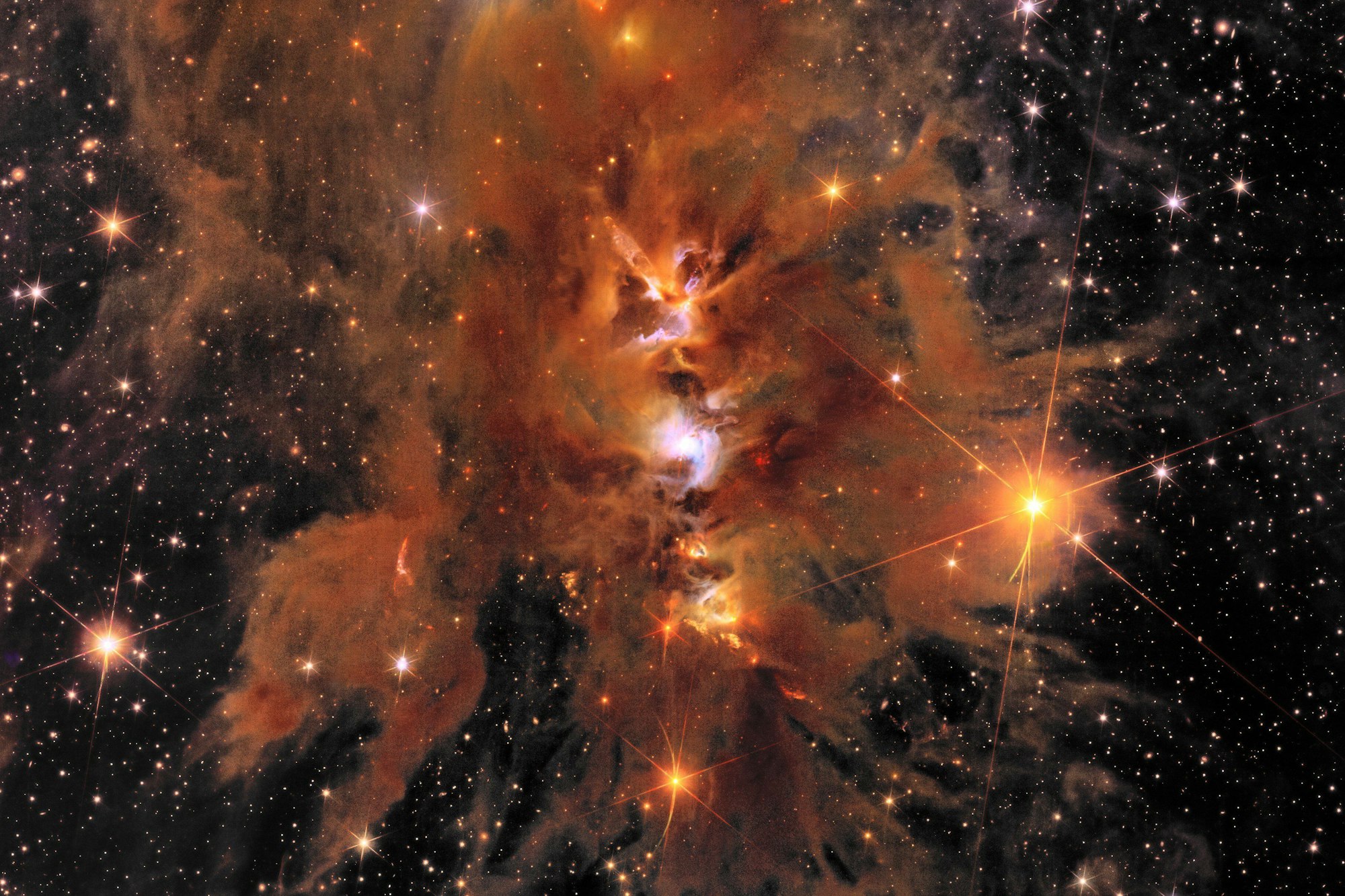 HANDOUT - 20.05.2024, NA: «Messier 78», ein leuchtender, von interstellarem Staub umhüllter Sternhaufen.