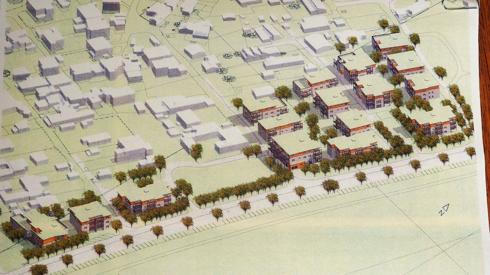 15 Häuser, 107 sozial geförderte Wohnungen, Gemeinschaftsräume und viel Grün und Freiflächen sehen die Pläne für das Bauvorhaben der Mietergenossenschaft Kalscheurer Weg in Zollstock vor.