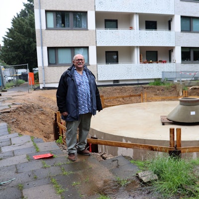 GWG-Vorstandssprecher Michael Schwenk setzt auf alternative Heizmethoden. Foto: Uwe Schäfer