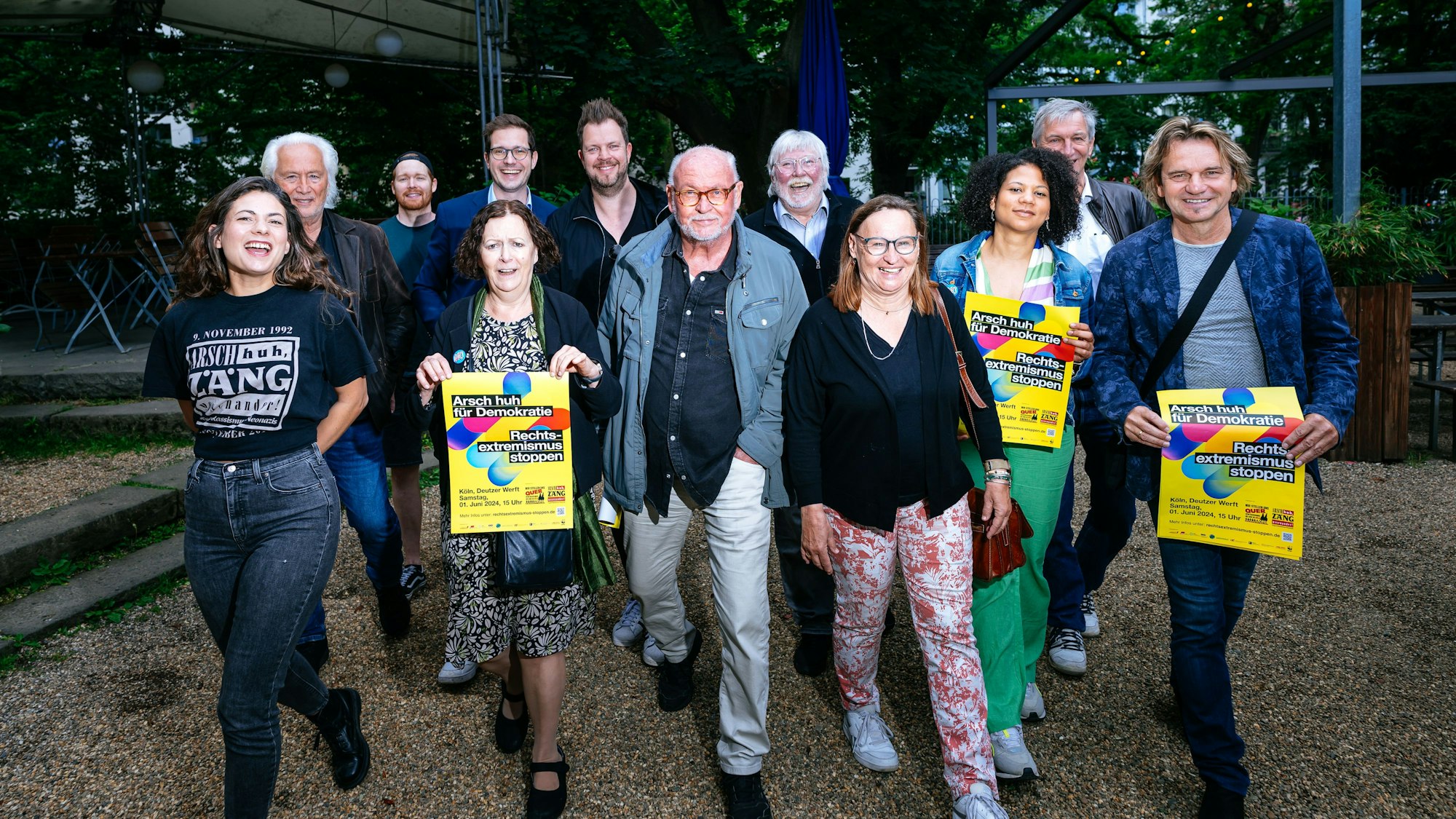 Die Bündnispartner der AG Arsch Huh und des Bündnis „Köln stellt sich quer“.