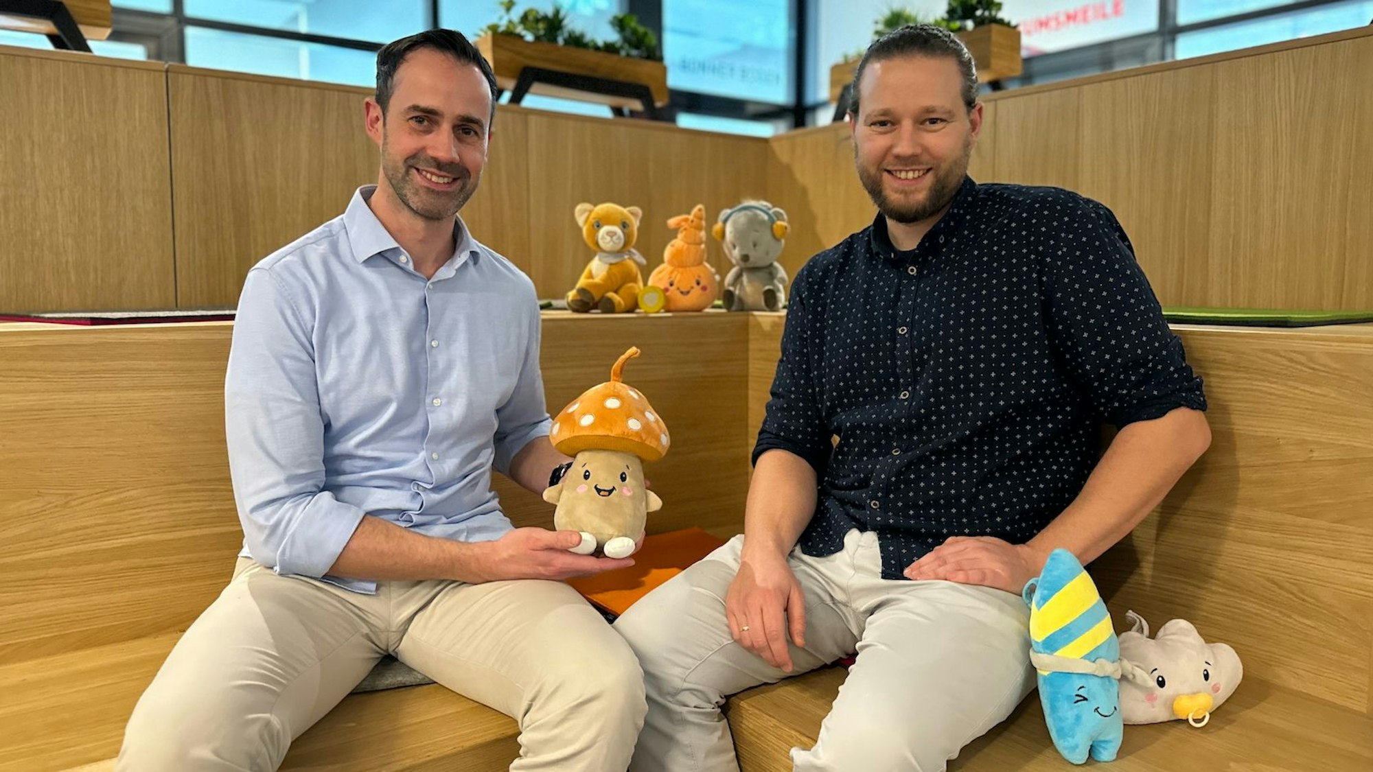 Die beiden Gründer des Bornheimer Unternehmens Lenabo: Stefan Nanzig (r.) und Fabian Leinweber.