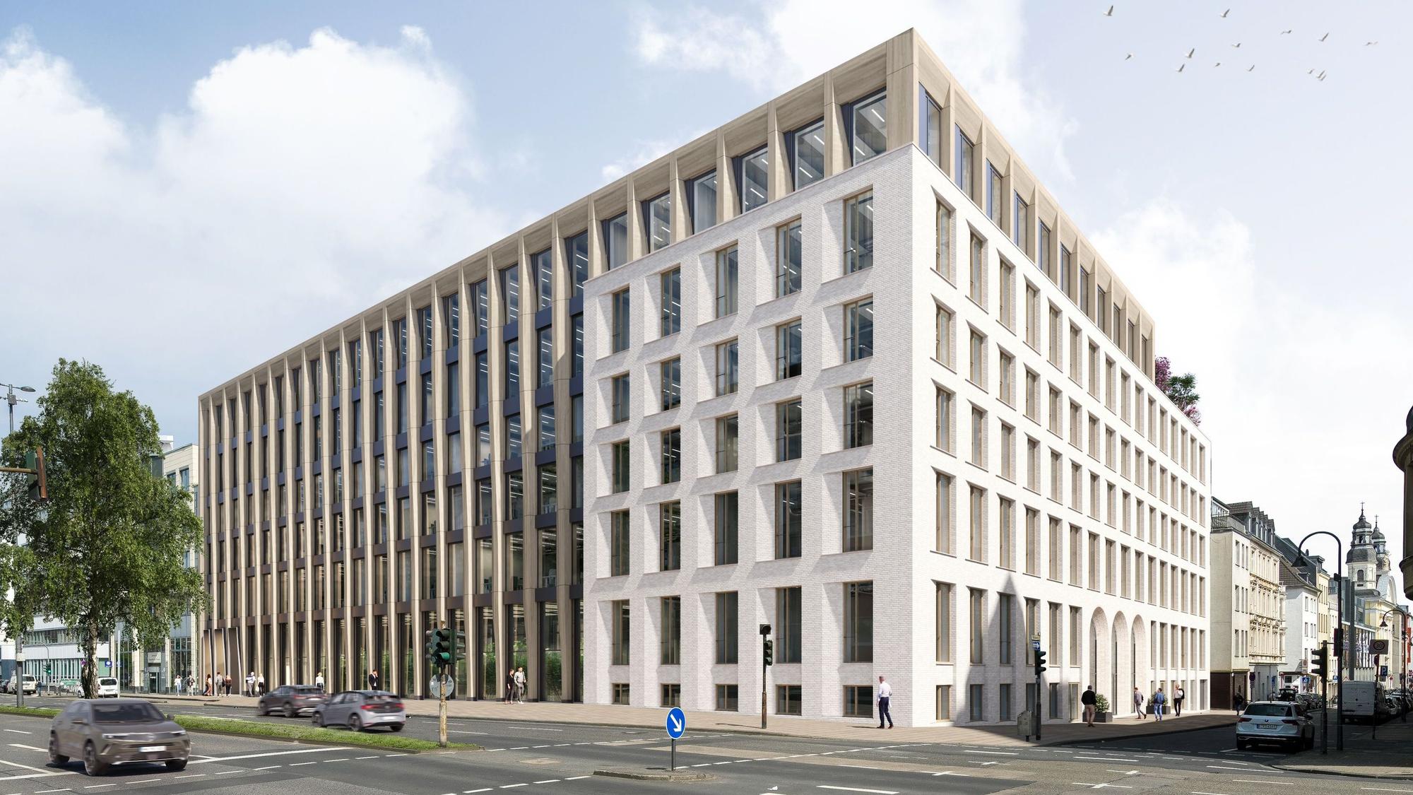 Ein Gebäude, zwei Gesichter: Die Architekten von Caspar planten zwei unterschiedliche Fassaden für Bestands- und Erweiterungsbau.
