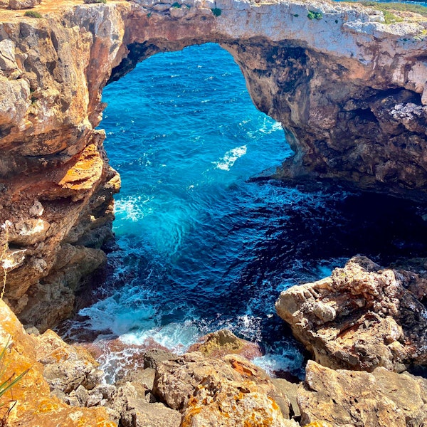 Felsformation in der Nahe der Cala Varques, Mallorca
