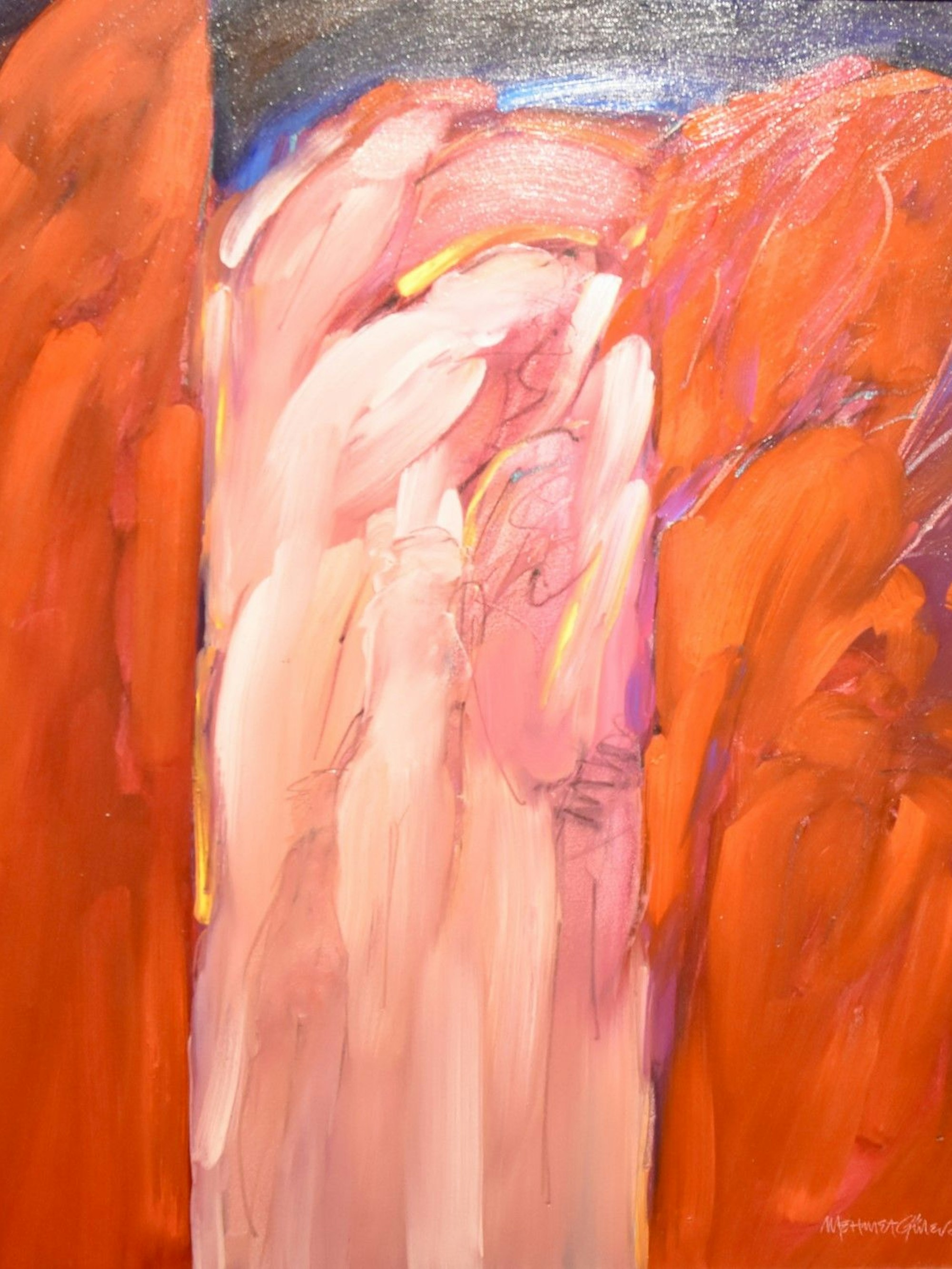 Ein Bild mit kräftigen Rottönen.