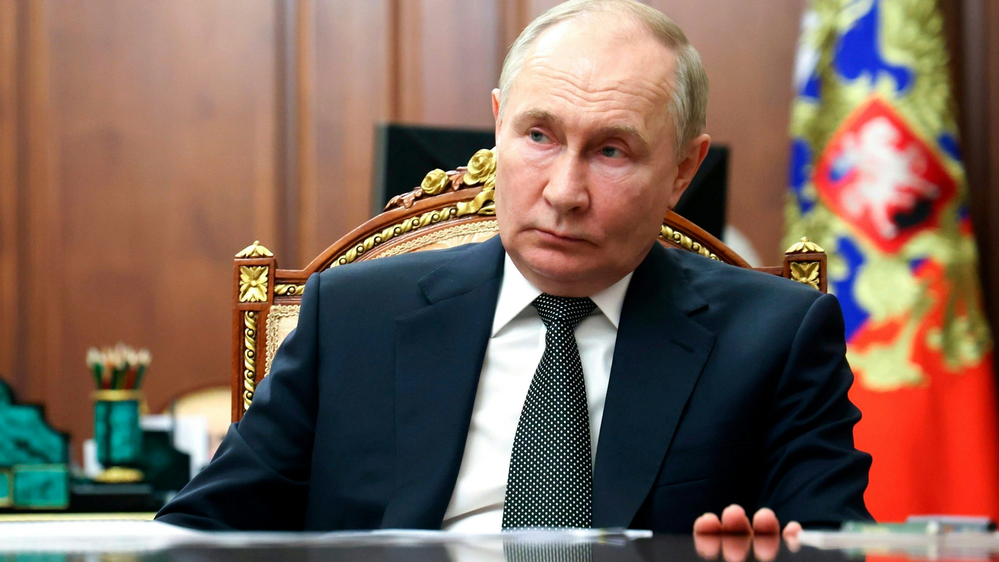 Kremlchef Wladimir Putin hat erneut mit verstörenden Aussagen auf Aufsehen gesorgt. (Archivbild)