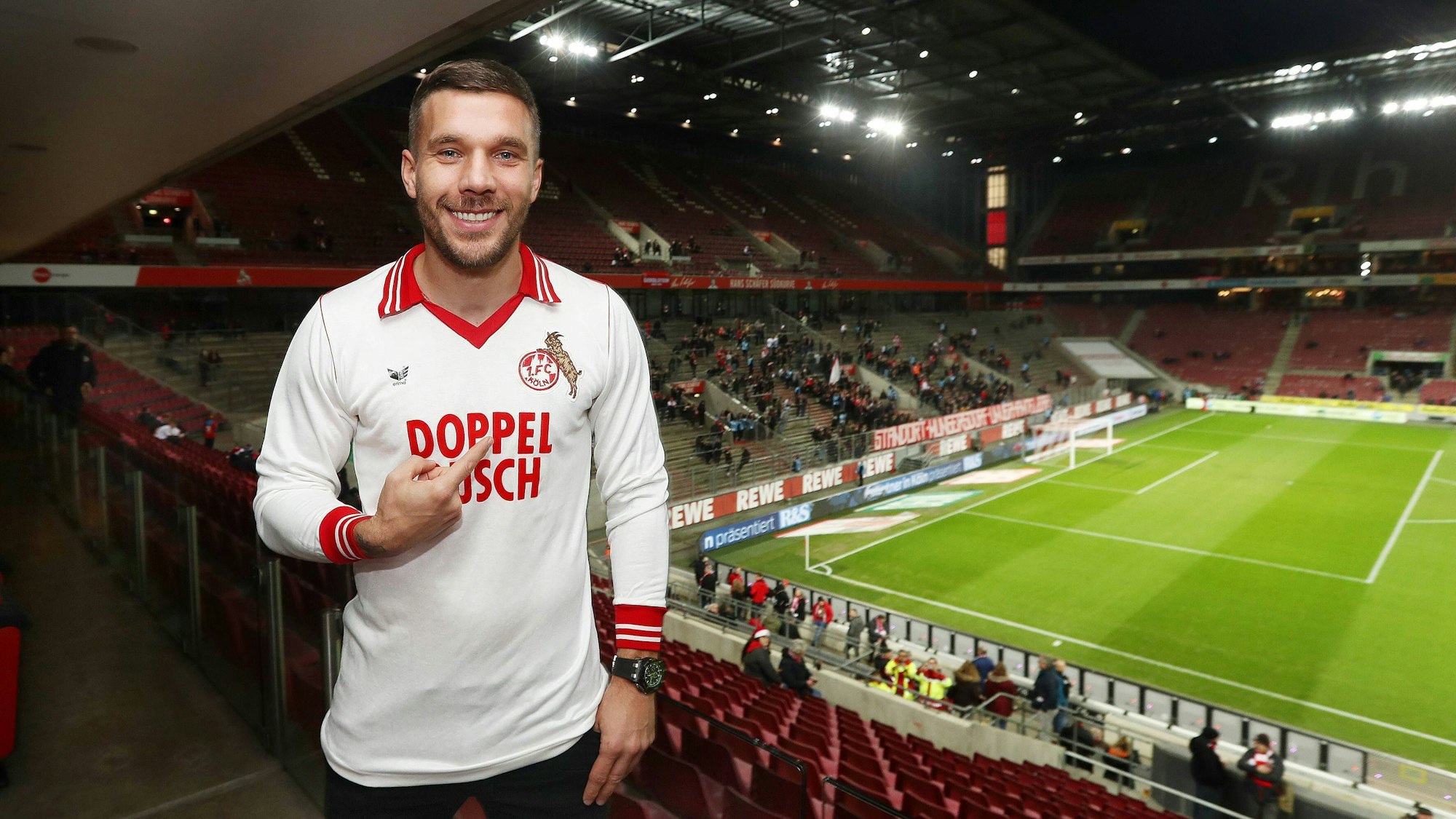 Lukas Podolski im Rhein-Energie-Stadion.