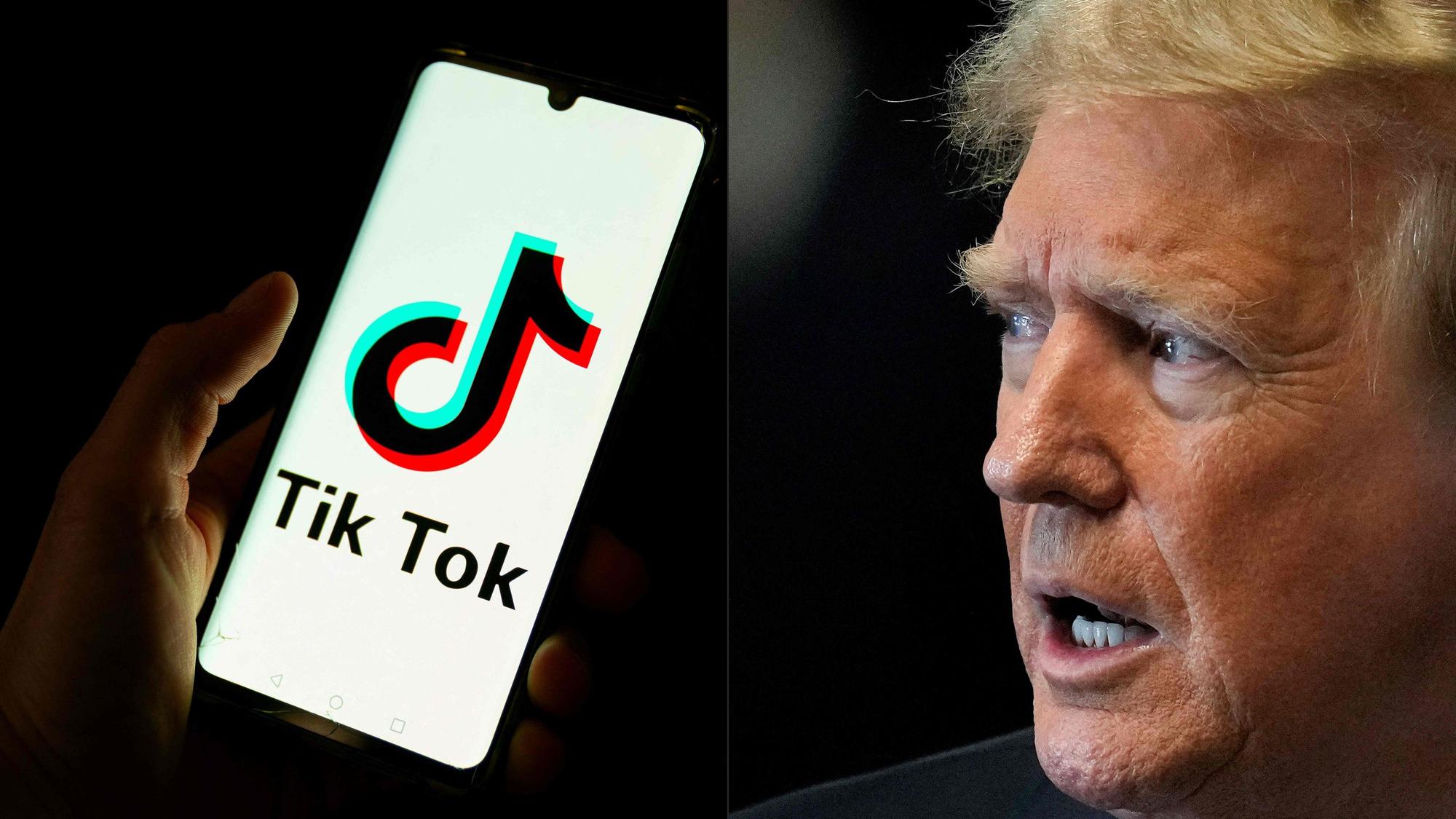 Während seiner Präsidentschaft wollte Donald Trump Tiktok verbieten, jetzt ist er selbst auf der Plattform vertreten.