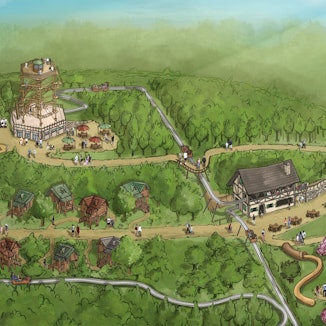 Übersicht des geplanten Erlebnisparks Eckenhagen mit Sommerrodelbahn.