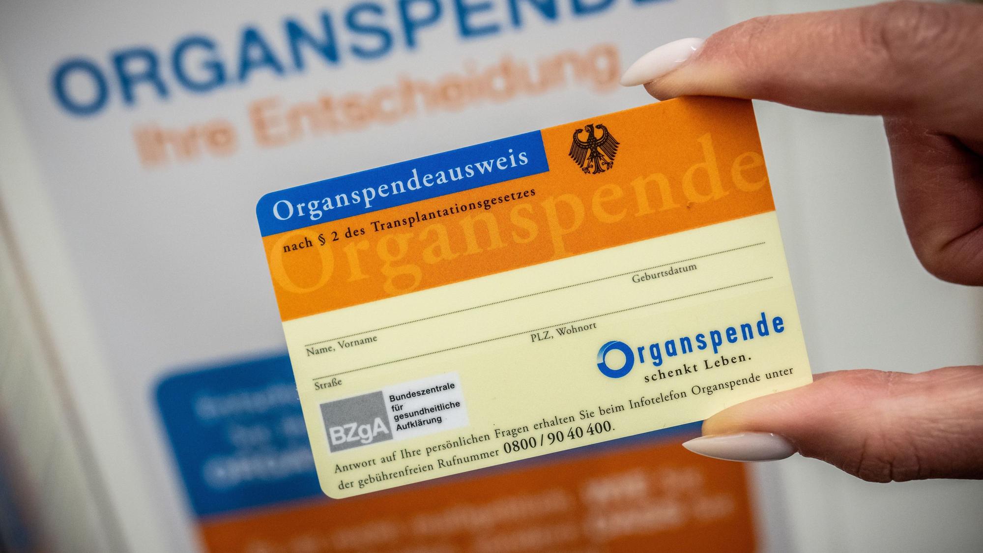 Ein Organspendeausweis (Symbolbild)