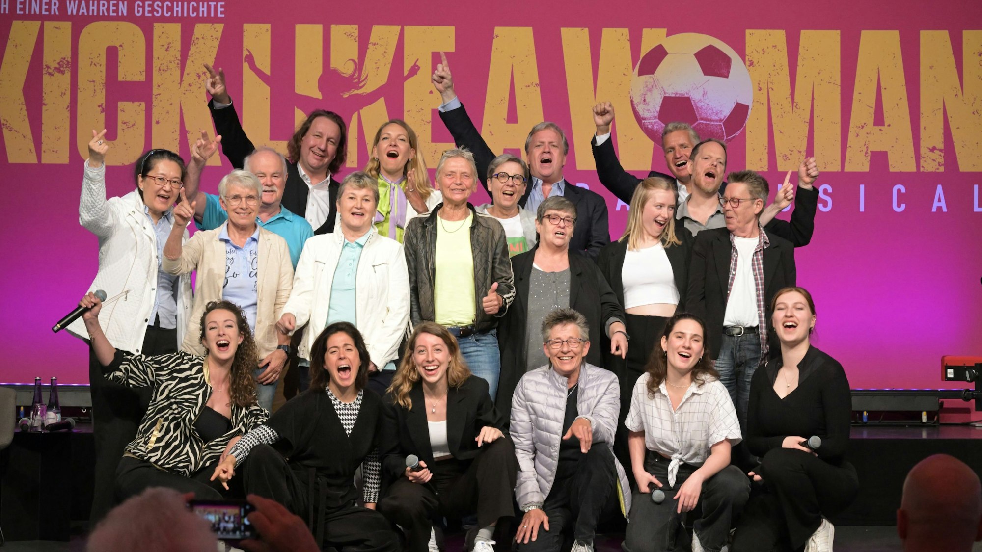 Die Akteure bei der Vorstellung des Musicals