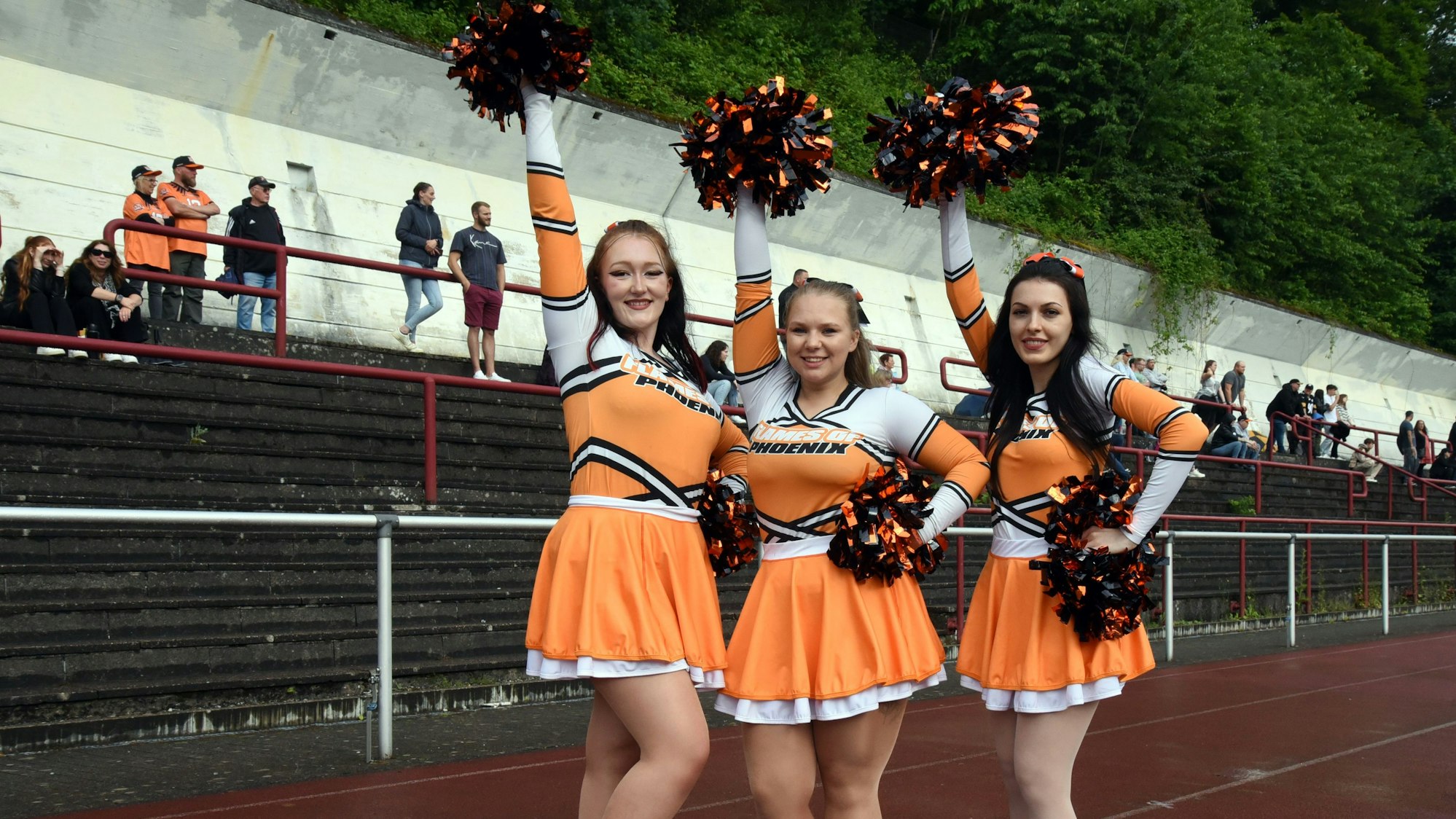Zu sehen sind drei Cheerleader