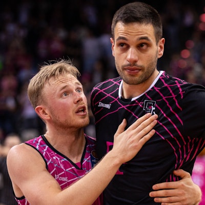 Sie verlassen die Baskets nach nur einem Jahr wieder: Harald Frey (links) und Benedikt Turudic.