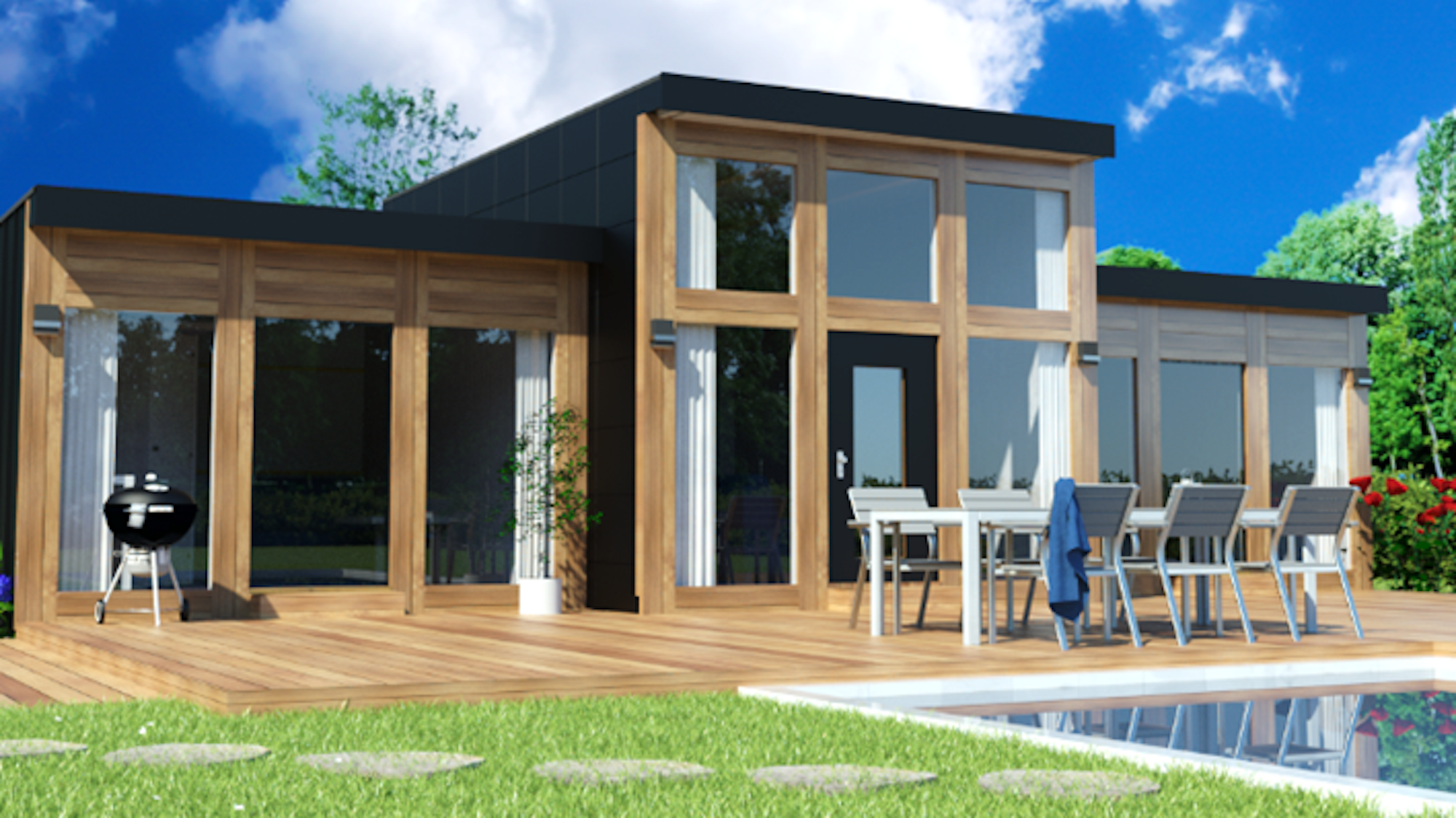 Nach dem Baukasten-Prinzip: Der Häuslebauer kann laut FlixHouse am Smartphone auswählen, wie sein Haus später aufgebaut sein soll.