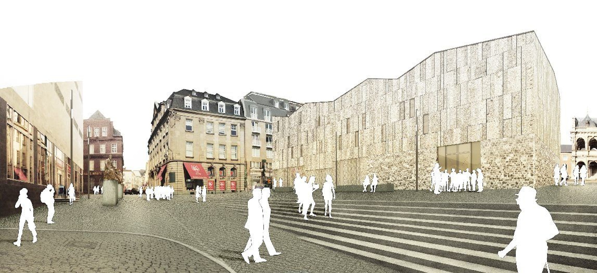 Der Entwurf für das MiQua auf dem Rathausplatz.