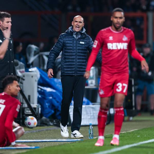 Bochums Cheftrainer Thomas Letsch beim Bundesliga-Hinspiel gegen den 1. FC Köln im November 2023.