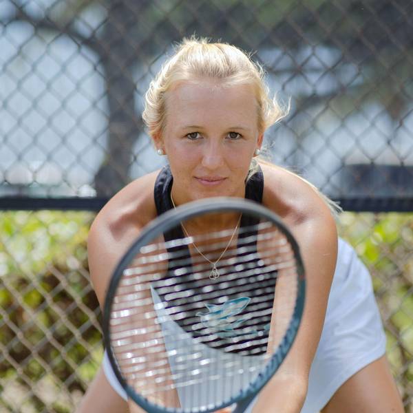Foto einer Tennisspielerin