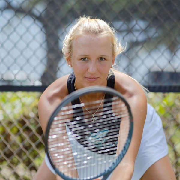 Foto einer Tennisspielerin